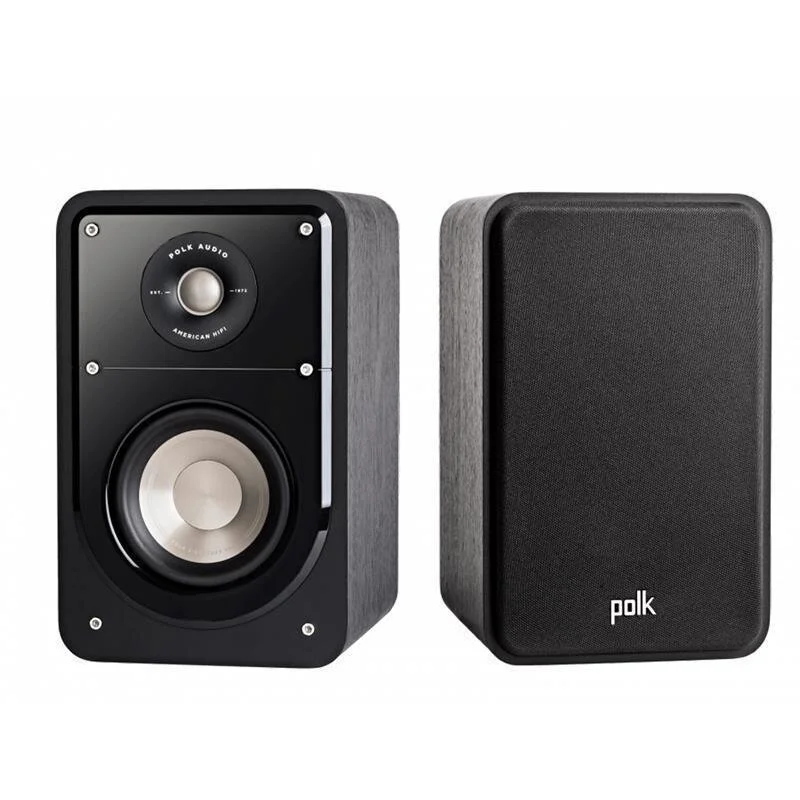 Polk Signature S15 Compact Bookshelf Speakers Black (Pair) | Hyperfi